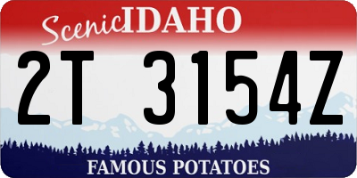 ID license plate 2T3154Z