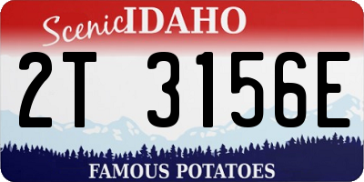 ID license plate 2T3156E