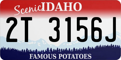 ID license plate 2T3156J
