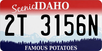 ID license plate 2T3156N