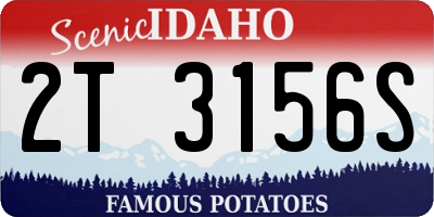 ID license plate 2T3156S