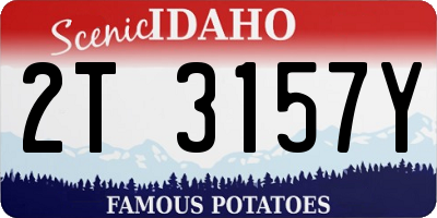 ID license plate 2T3157Y