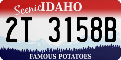 ID license plate 2T3158B