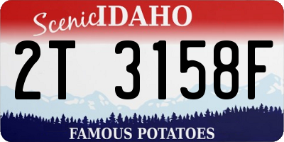 ID license plate 2T3158F