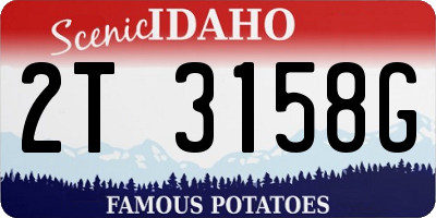 ID license plate 2T3158G