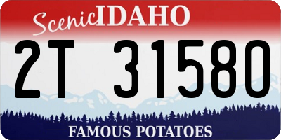 ID license plate 2T3158O