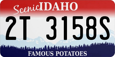 ID license plate 2T3158S
