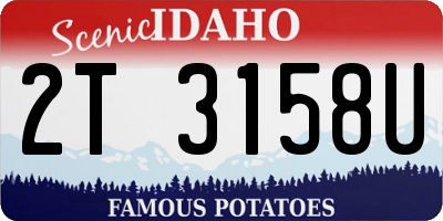 ID license plate 2T3158U
