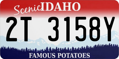 ID license plate 2T3158Y