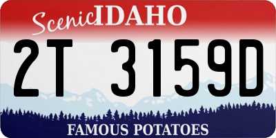 ID license plate 2T3159D