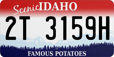 ID license plate 2T3159H