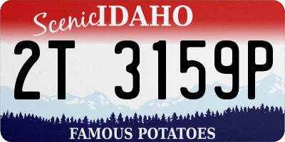 ID license plate 2T3159P