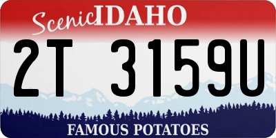 ID license plate 2T3159U