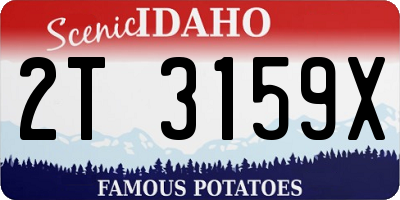 ID license plate 2T3159X