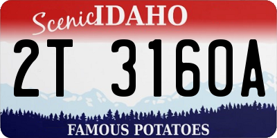 ID license plate 2T3160A