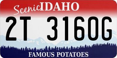 ID license plate 2T3160G