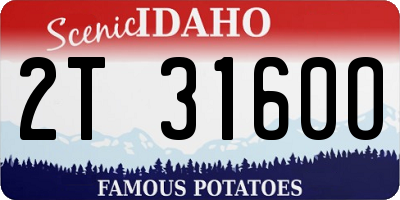 ID license plate 2T3160O