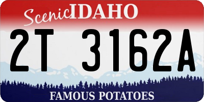 ID license plate 2T3162A