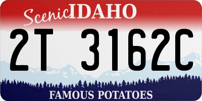 ID license plate 2T3162C