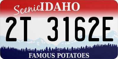 ID license plate 2T3162E