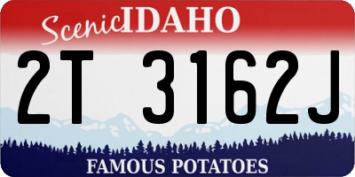 ID license plate 2T3162J