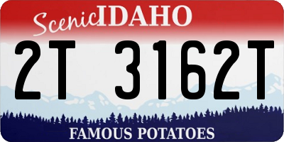 ID license plate 2T3162T