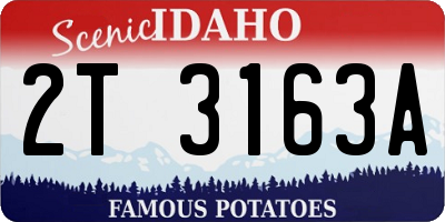 ID license plate 2T3163A