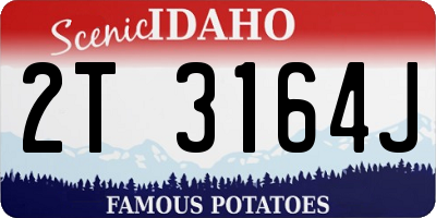 ID license plate 2T3164J