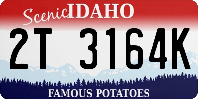 ID license plate 2T3164K