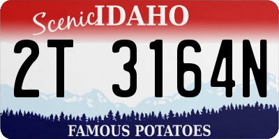 ID license plate 2T3164N