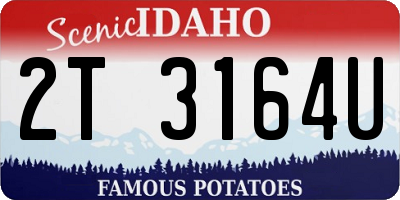 ID license plate 2T3164U