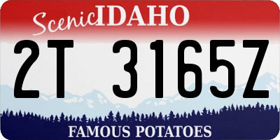 ID license plate 2T3165Z