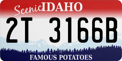 ID license plate 2T3166B