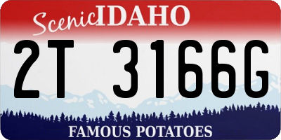 ID license plate 2T3166G
