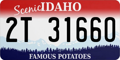 ID license plate 2T3166O