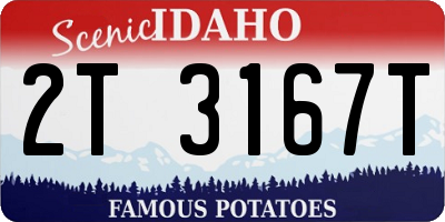 ID license plate 2T3167T