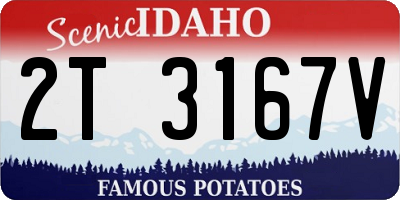 ID license plate 2T3167V