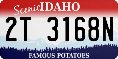 ID license plate 2T3168N