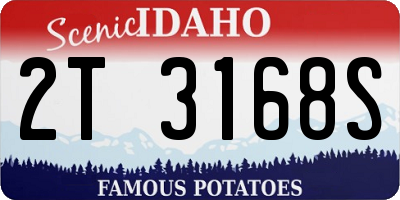 ID license plate 2T3168S