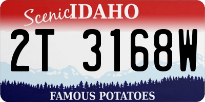 ID license plate 2T3168W