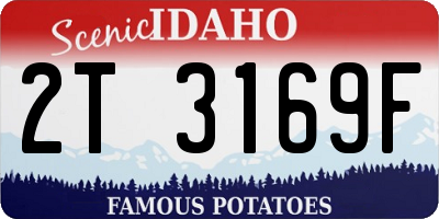ID license plate 2T3169F