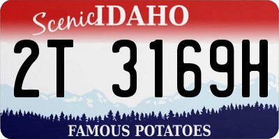 ID license plate 2T3169H