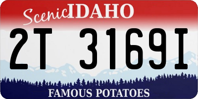ID license plate 2T3169I