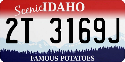 ID license plate 2T3169J
