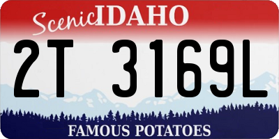 ID license plate 2T3169L