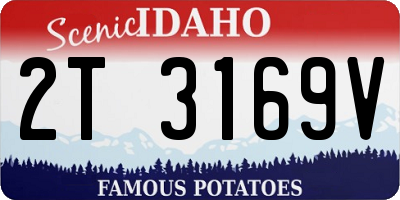 ID license plate 2T3169V