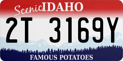 ID license plate 2T3169Y