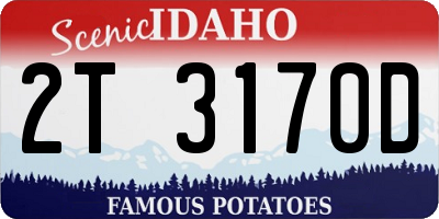 ID license plate 2T3170D