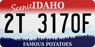 ID license plate 2T3170F