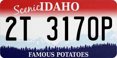 ID license plate 2T3170P